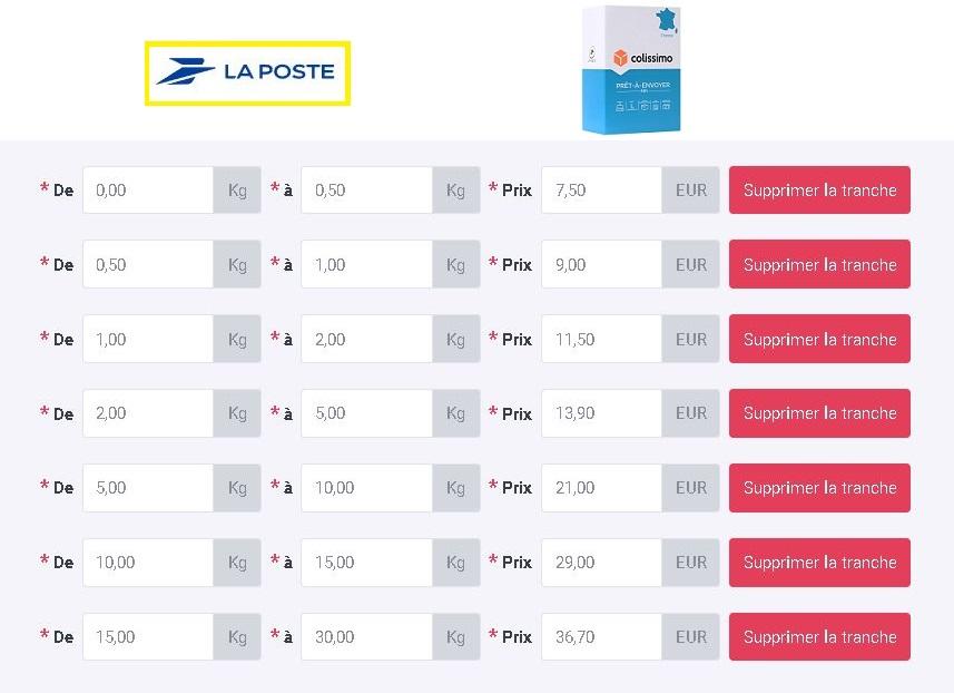 La poste tarifs 1